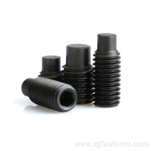 black oxide hex socket set screws with dog point DIN915